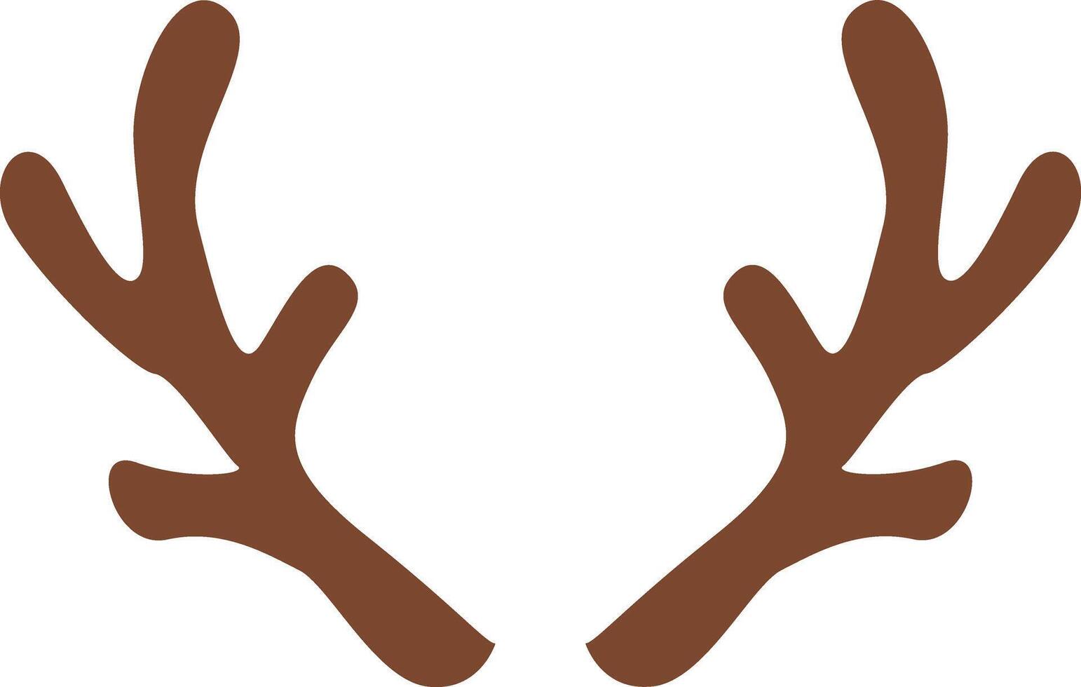 Brown Reindeer Antlers vector