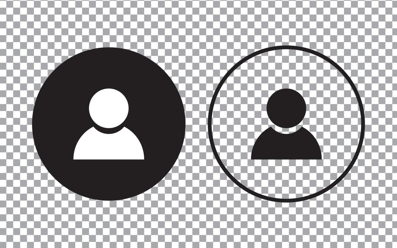 User icon in flat style, Person icon, User icon for web site, user icon. Two-tone version on black and white background vector