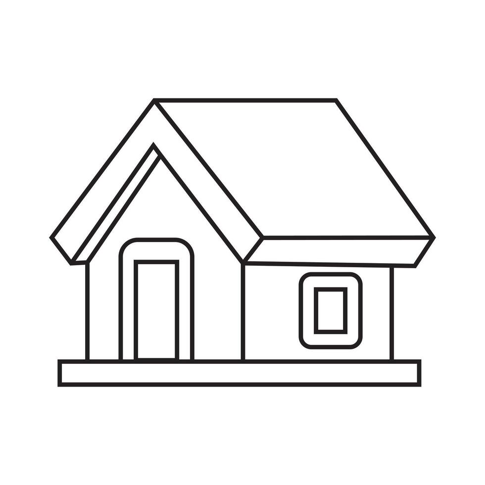 hogar icono, contorno casas iconos, real bienes. vector ilustración