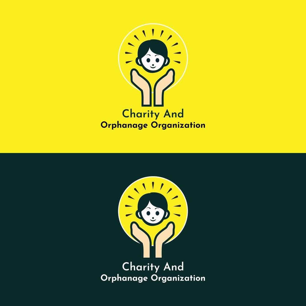 charity logo, foundation logo template vector