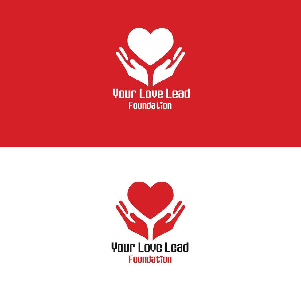 Love Lead Foundation logo set template logo vector