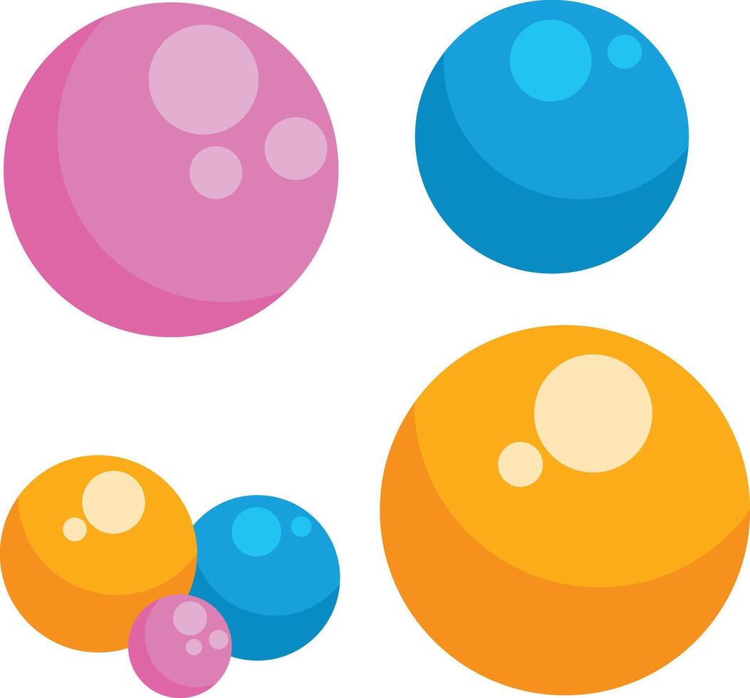 conjunto de burbujas vector ilustración