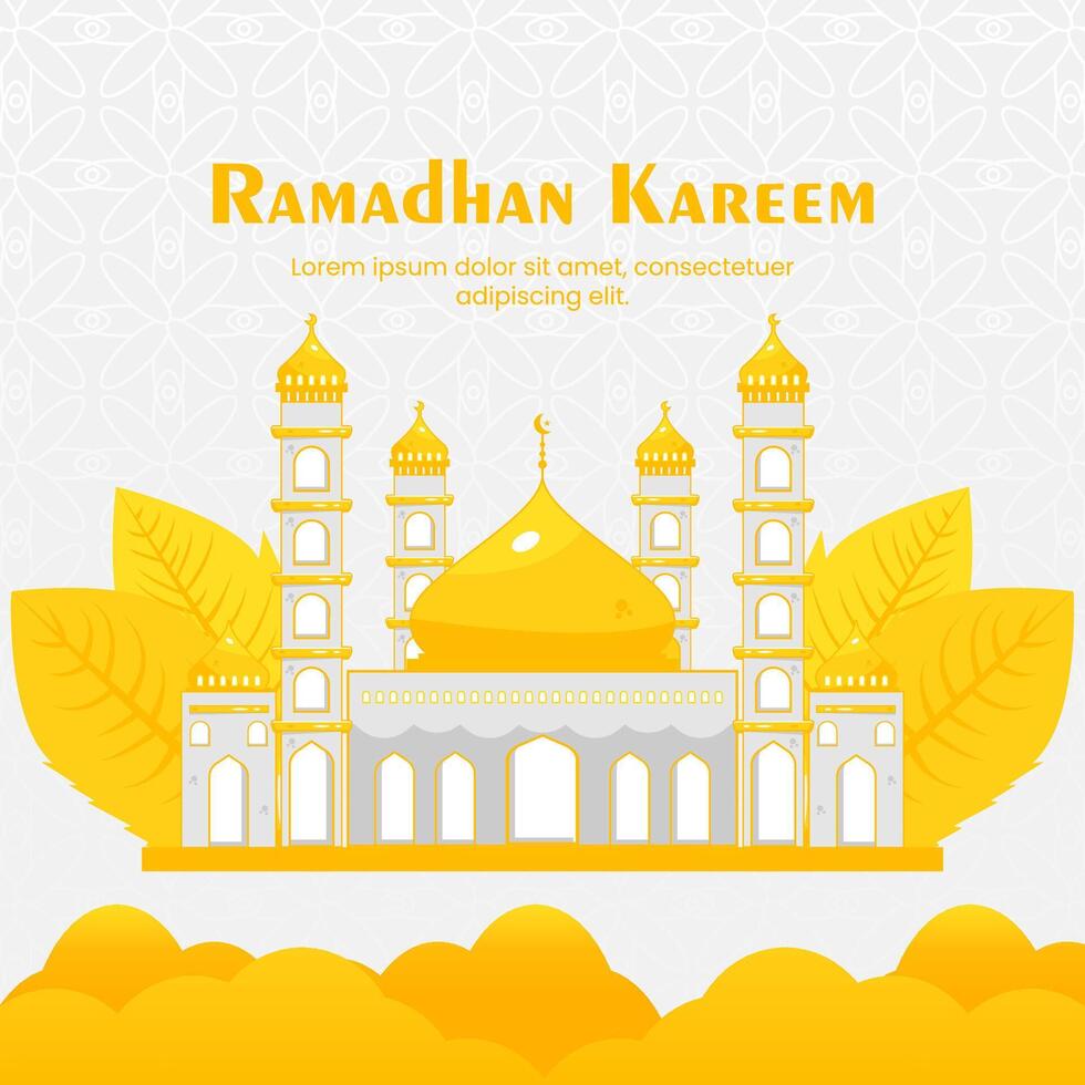 Vector hand drawn Ramadan Kareem illustration