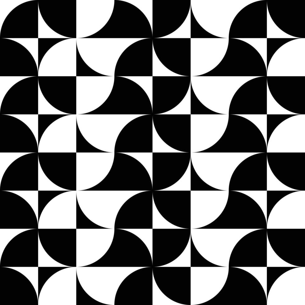 Monochrome geometry black and white seamless pattern trendy creative vector