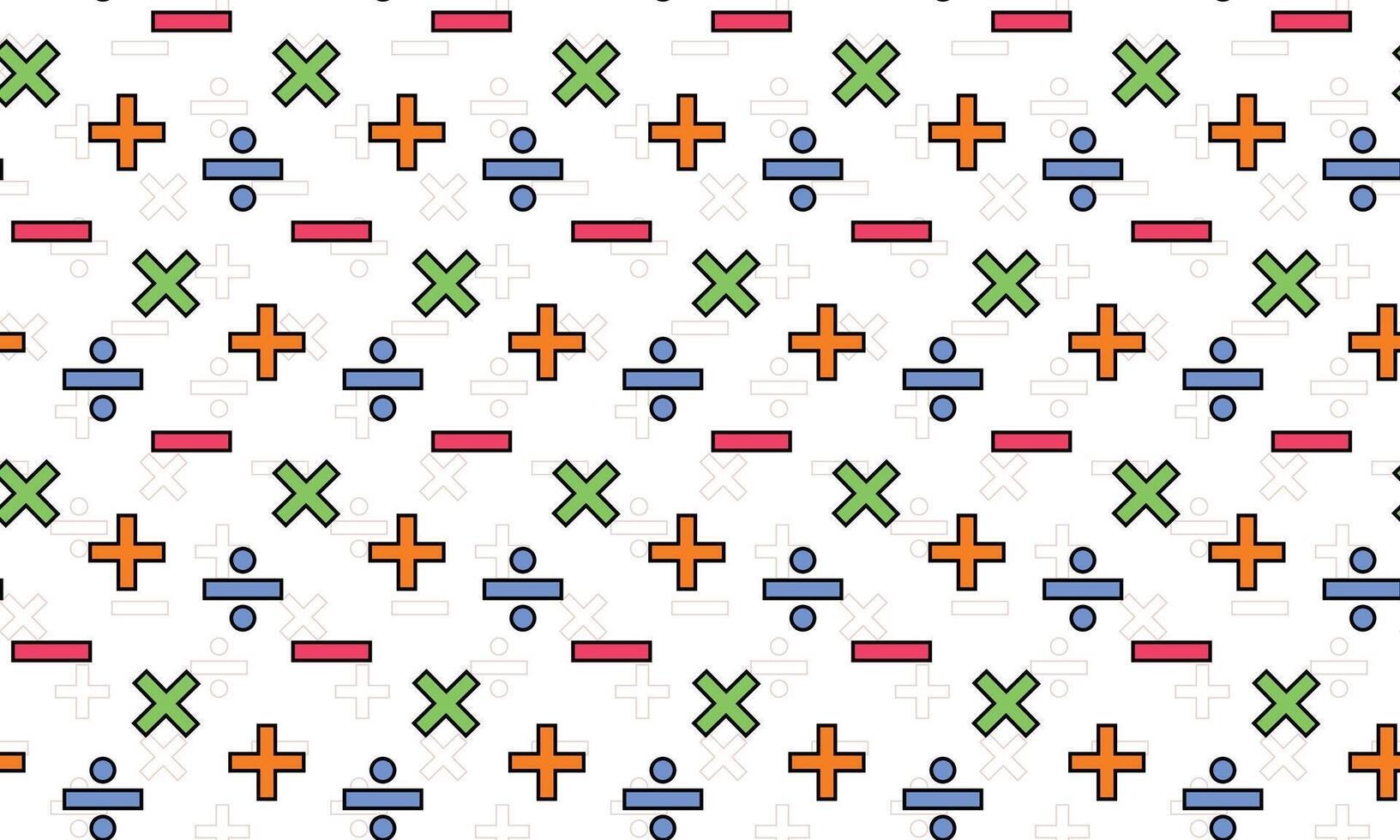 Pattern seamless background of Math Symbols vector