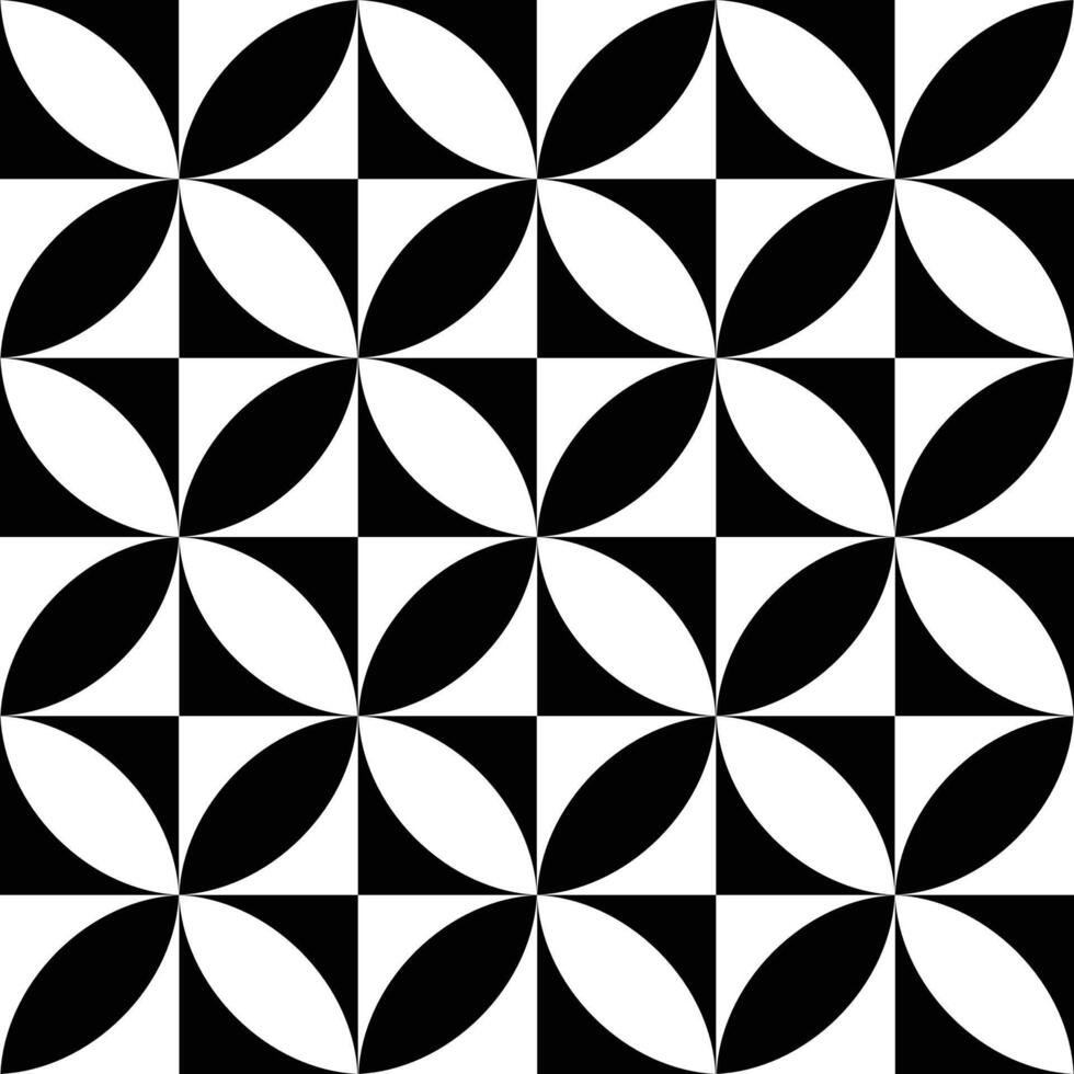 monocromo geometría negro y blanco sin costura modelo con hojas vector