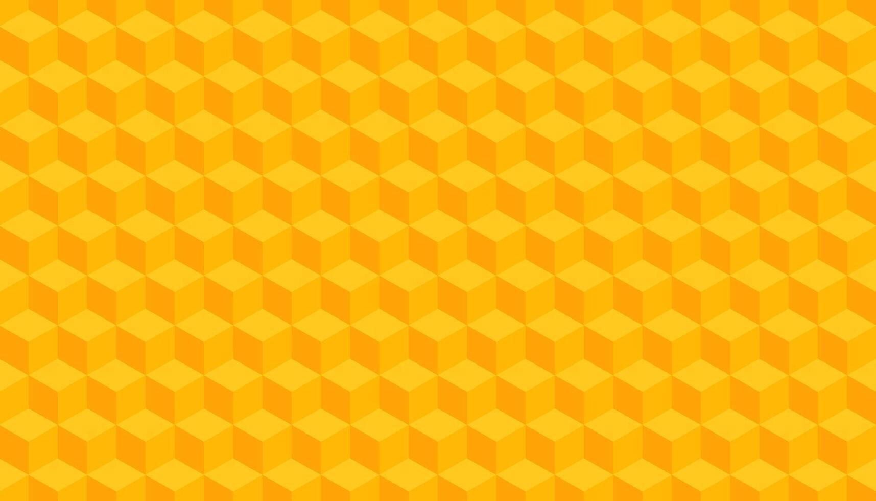 3d cube pattern yellow background. Vector illustration