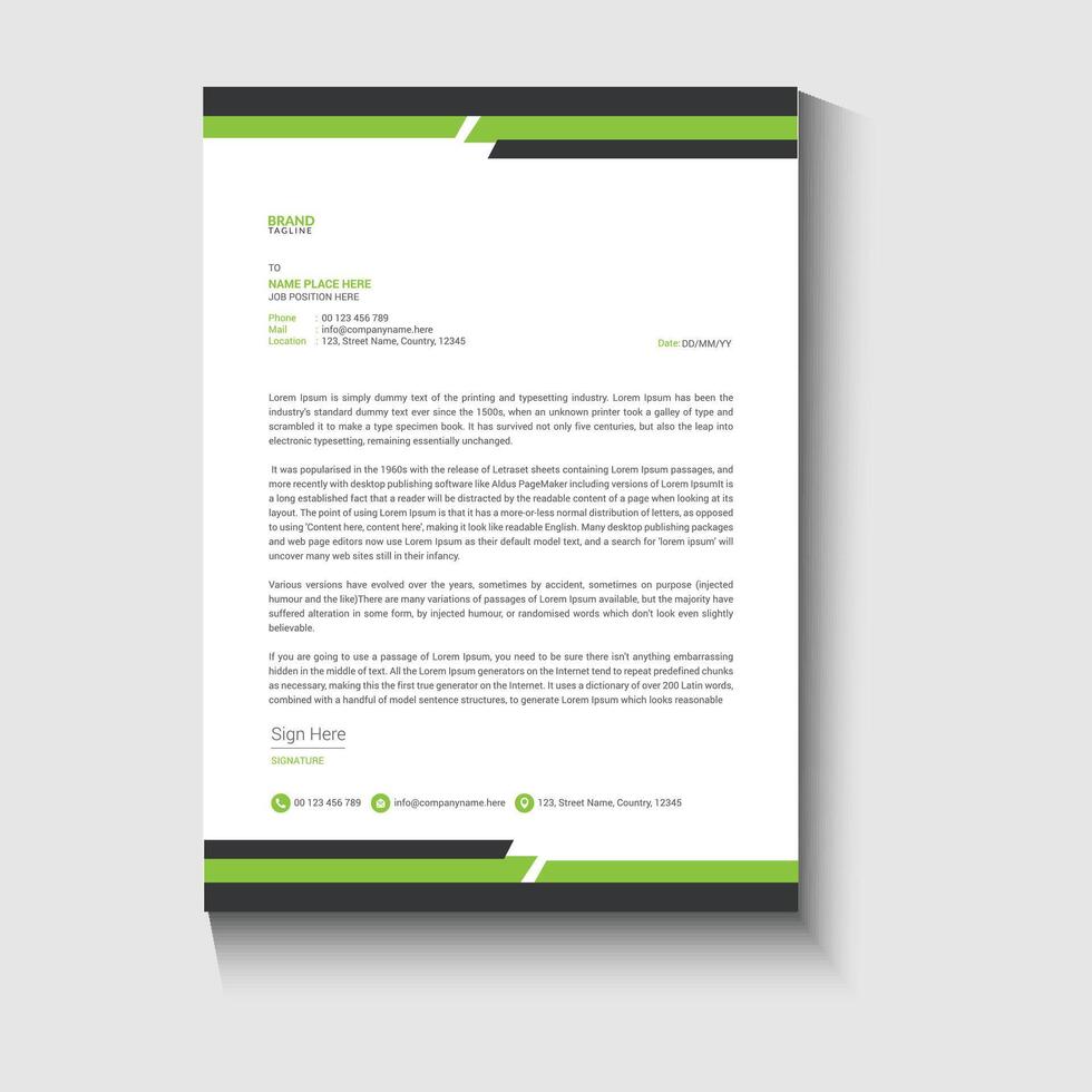 Letterhead design template vector