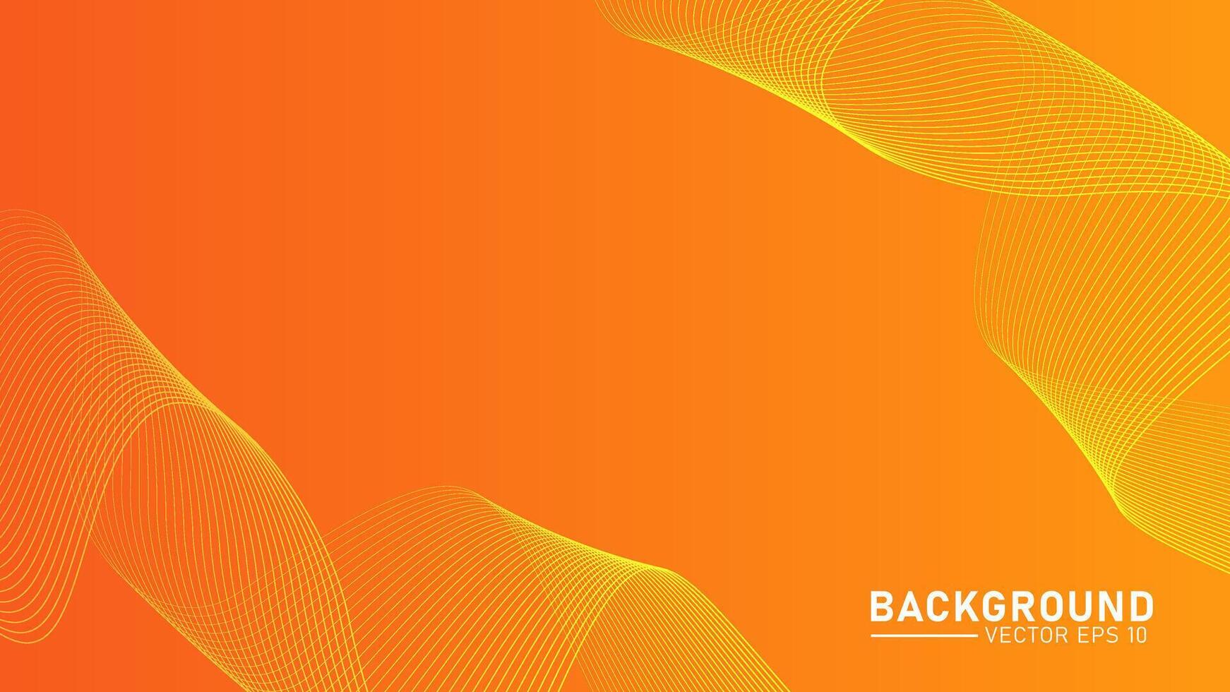 Abstract glowing wave lines on orange background. Dynamic wave pattern. Modern flowing wavy lines. Futuristic technology concept. Suit for banner, poster, cover, brochure, flyer, website vector