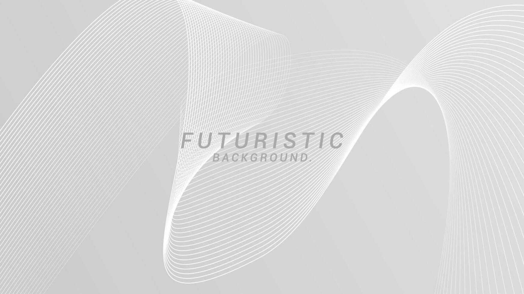 Gray white futuristic abstract background. flowing wavy lines texture background. Suitable for banners, posters, cards, wallpaper. vector