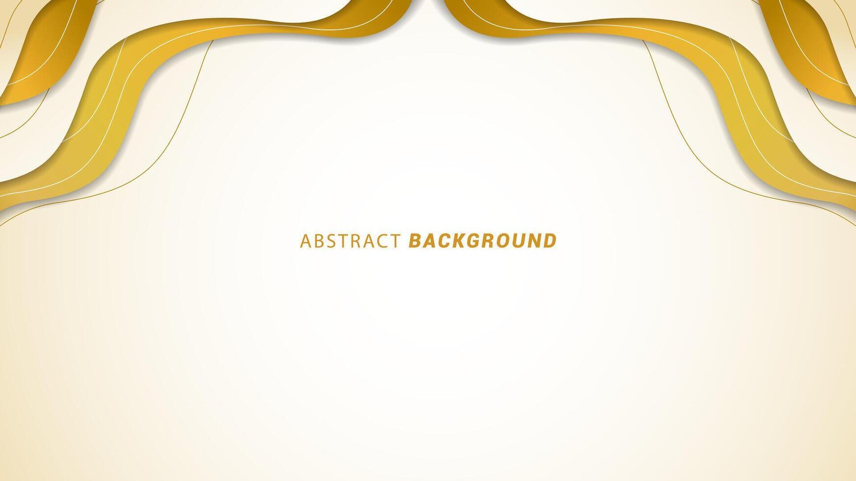 Vector illustration of a luxury abstract background with white and gold frames. Modern elegant background banner with lines.