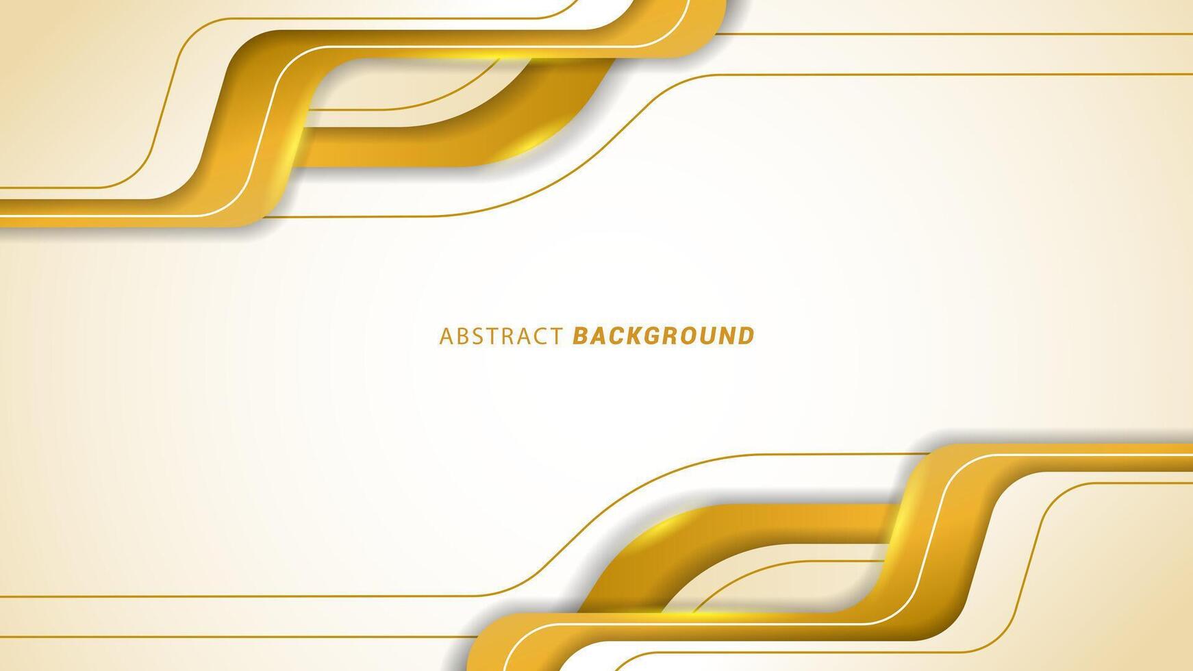 Vector illustration of a luxury abstract background with white and gold frames. Modern elegant background banner with lines.