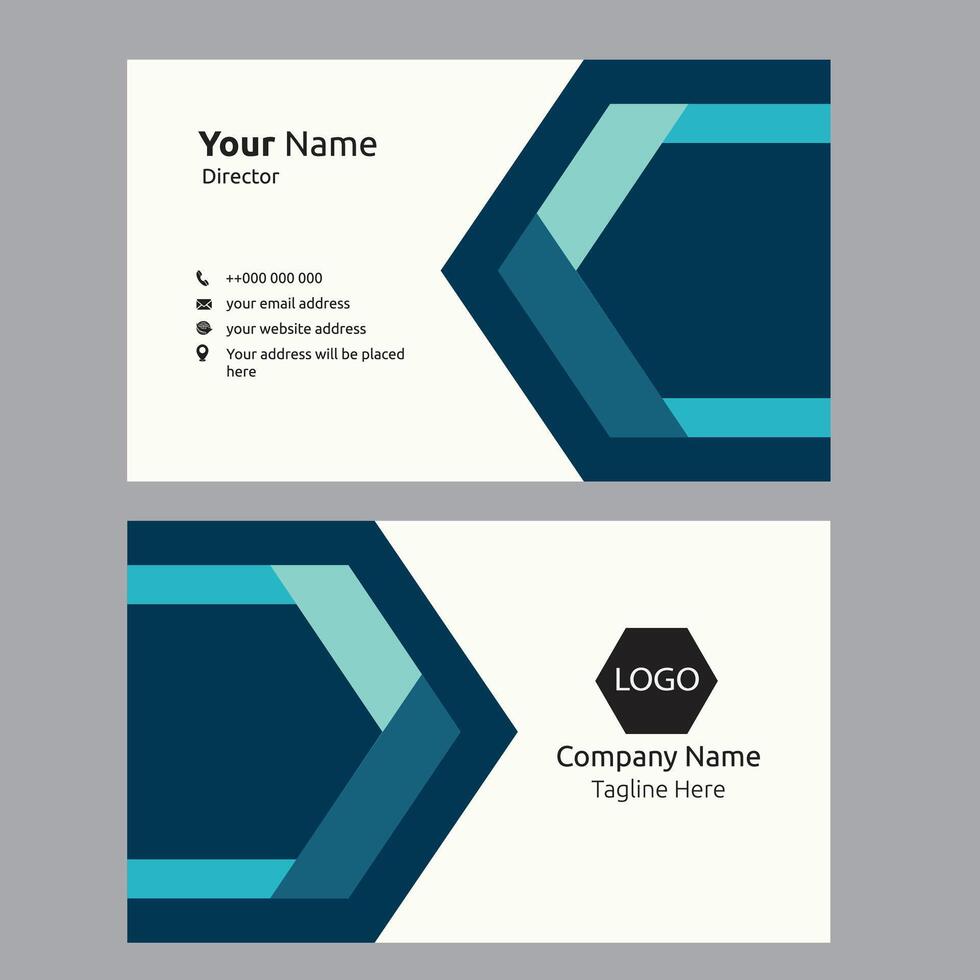 Professional, Creative Business Card Set or visiting Card Set vector