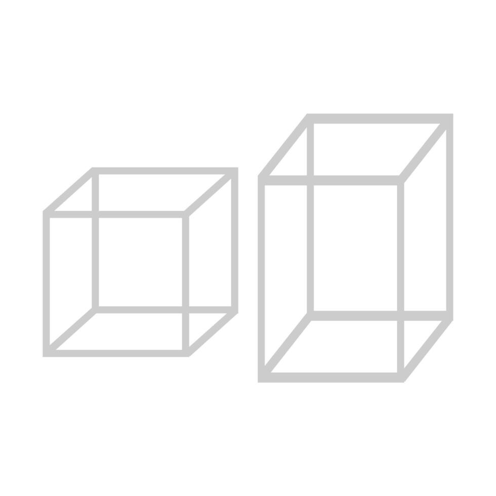 Cube line icon, outline vector sign, linear style pictogram isolated on white. Simple math illustration in dark color with lines. Educational design elements