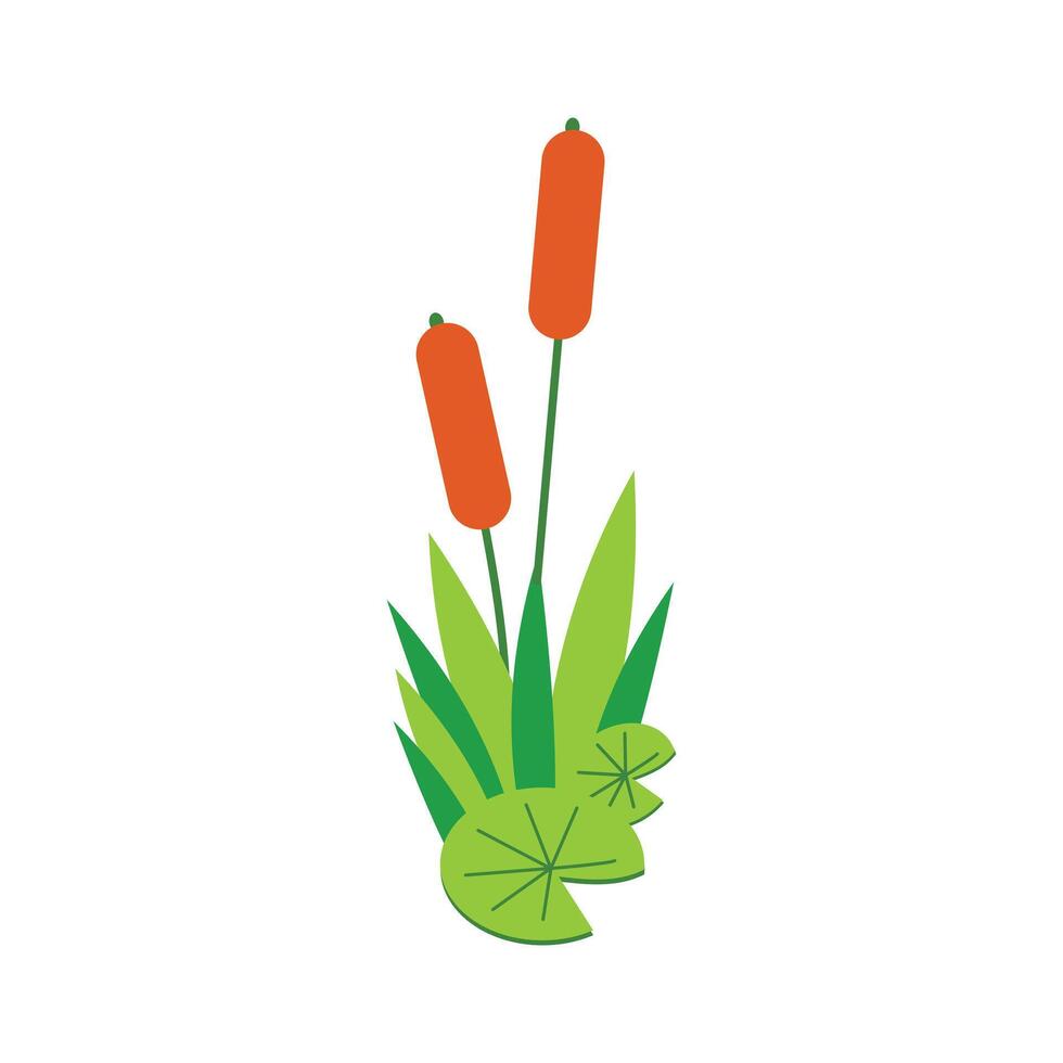 cañas icono en plano estilo aislado en blanco antecedentes. plantas símbolo valores vector ilustración. naturaleza elemento diseño