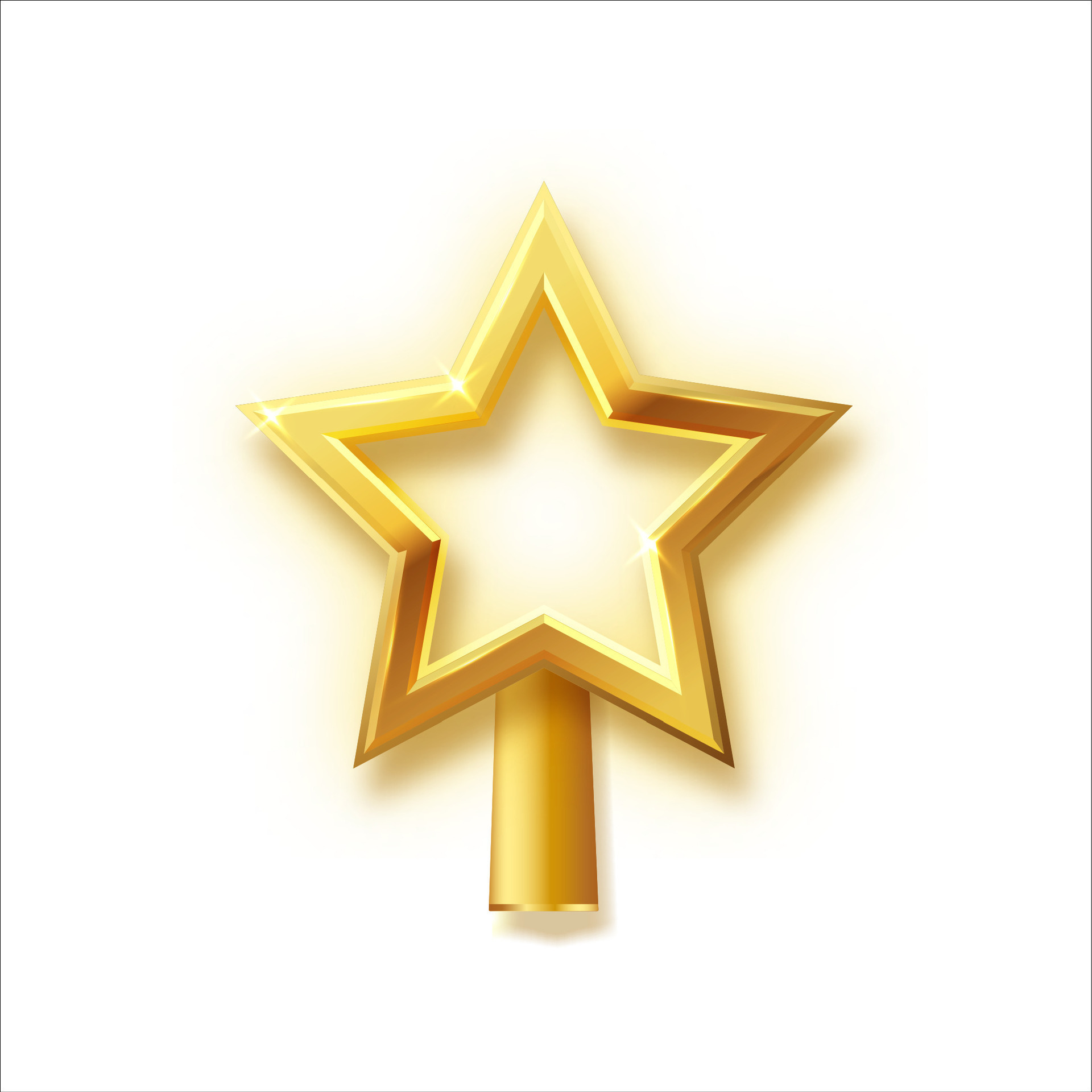 Christmas gold tree topper vector 40538998 Vector Art at Vecteezy