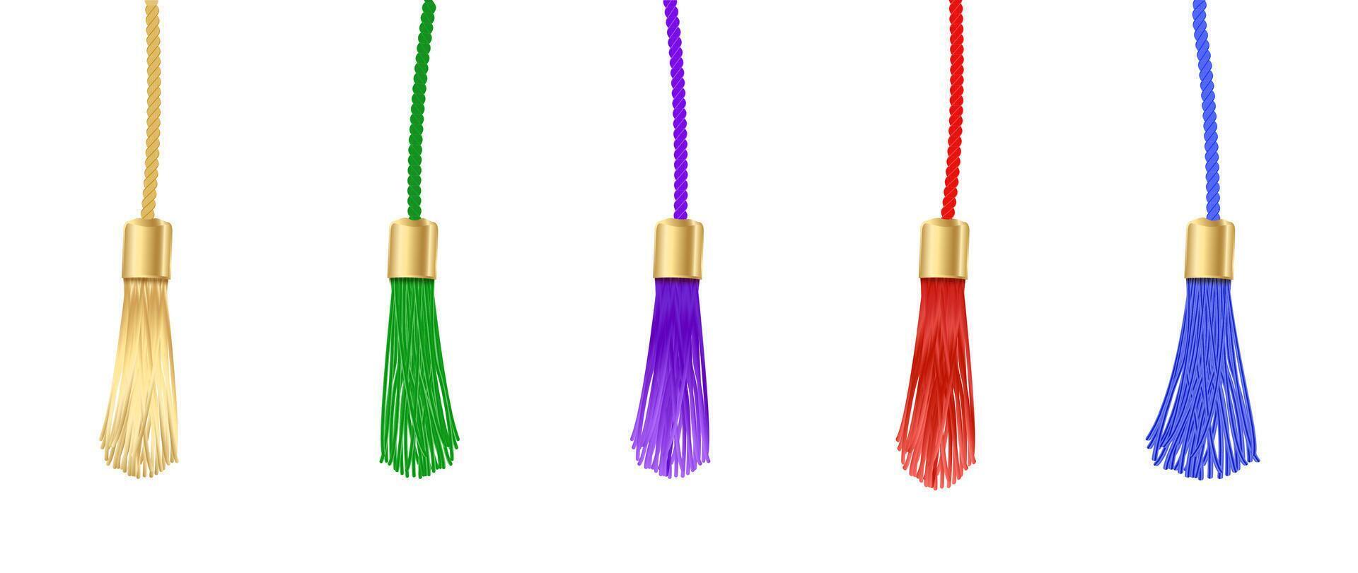 Tassel. Vector fringe or handbag