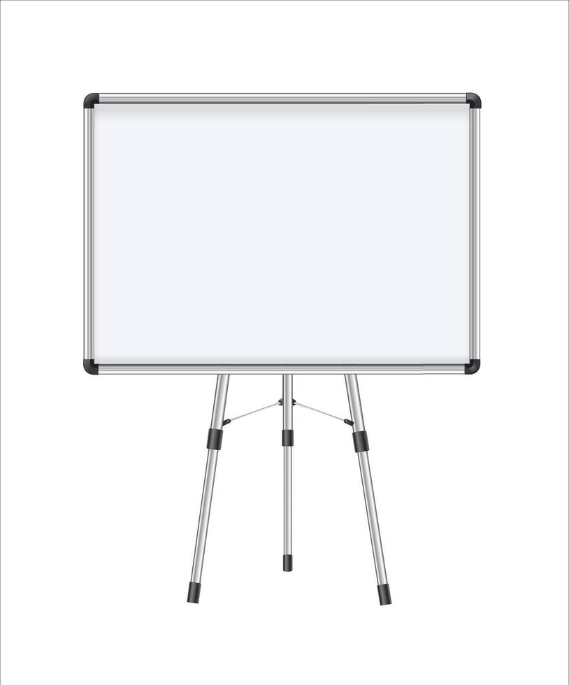 Projector Screen . Empty White Board vector