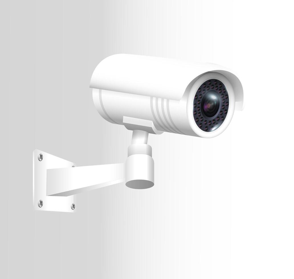 Surveillance camera safety home protection vector