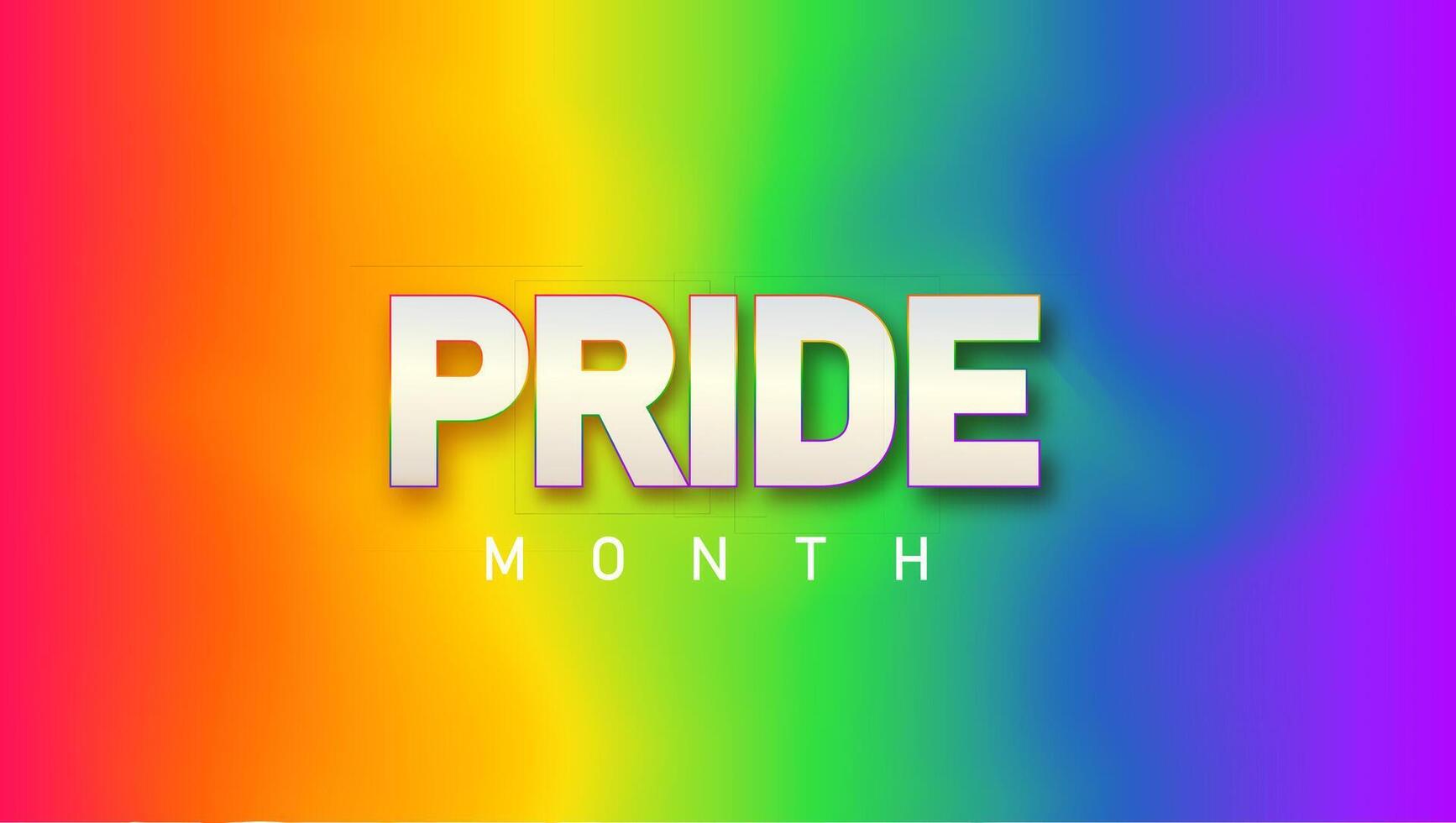 LGBTQ pride month. Pride text vector