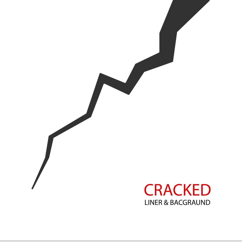 Cracked ground. Realistic crack texture vector