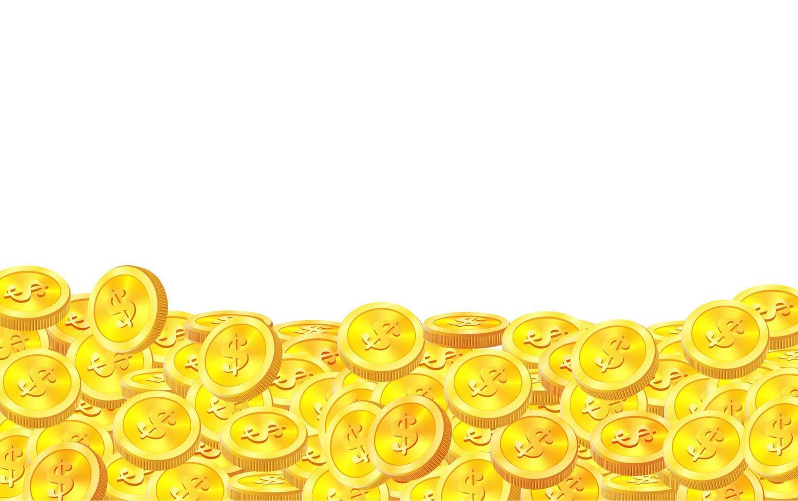 coins, a lot of money vector