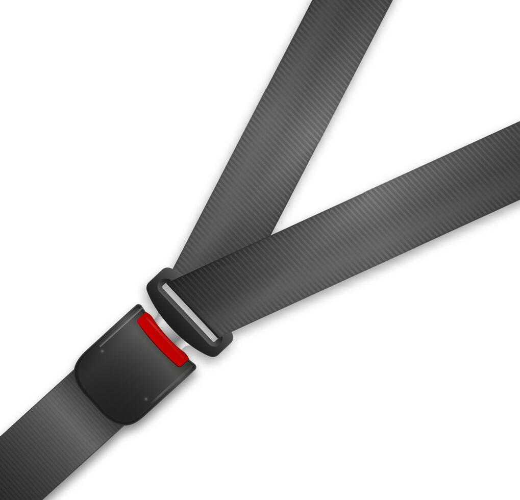 Safety seat belt, open and vector