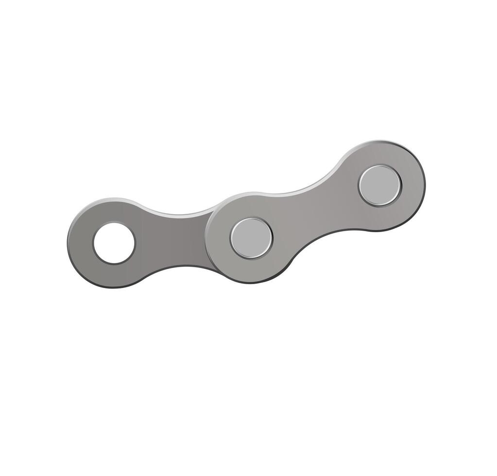Realistic bicycle chain links. silhouette vector