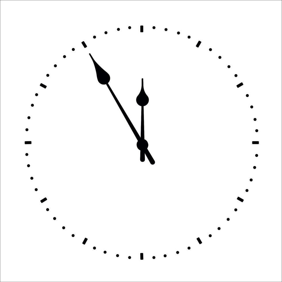 Clock face with shadow on vector