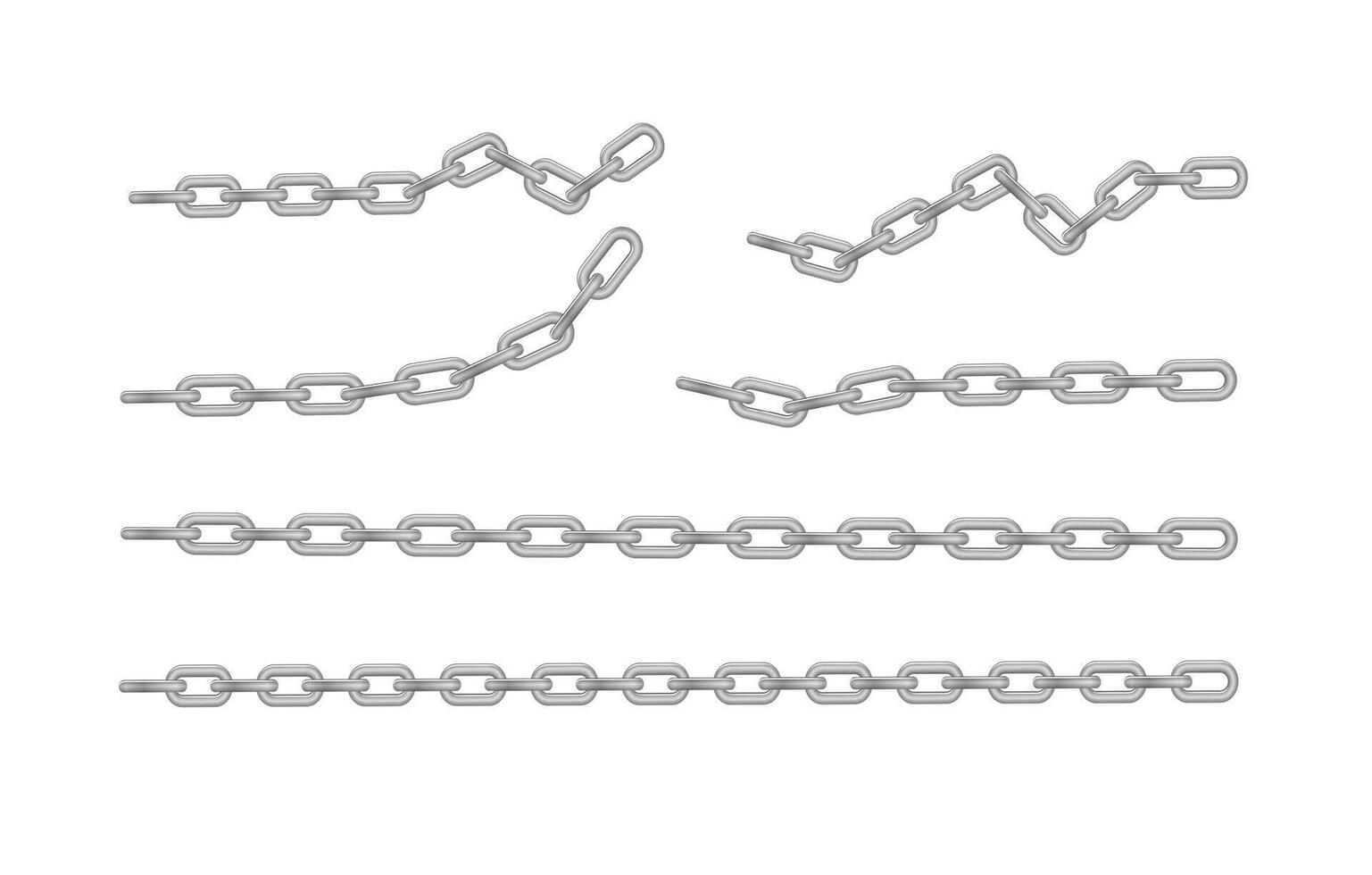 Free metal chain with whole vector