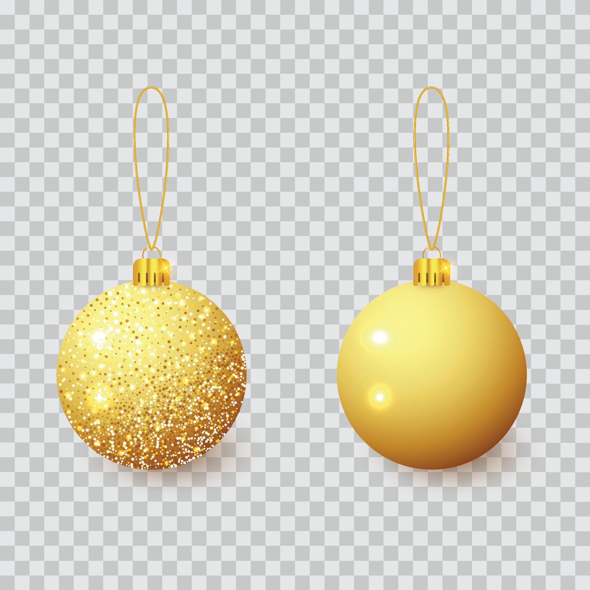 Gold Christmas tree toy isolated 40539120 Vector Art at Vecteezy