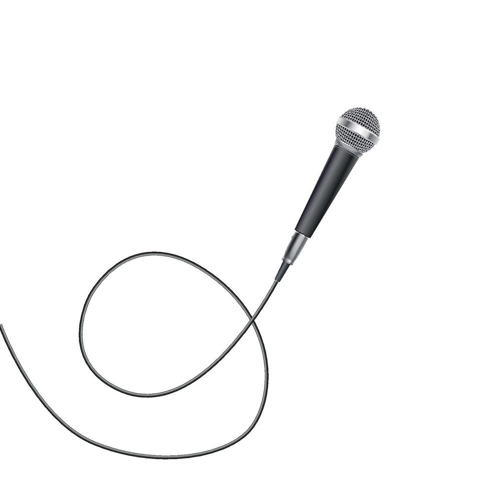 Microphone isolated on white background. vector