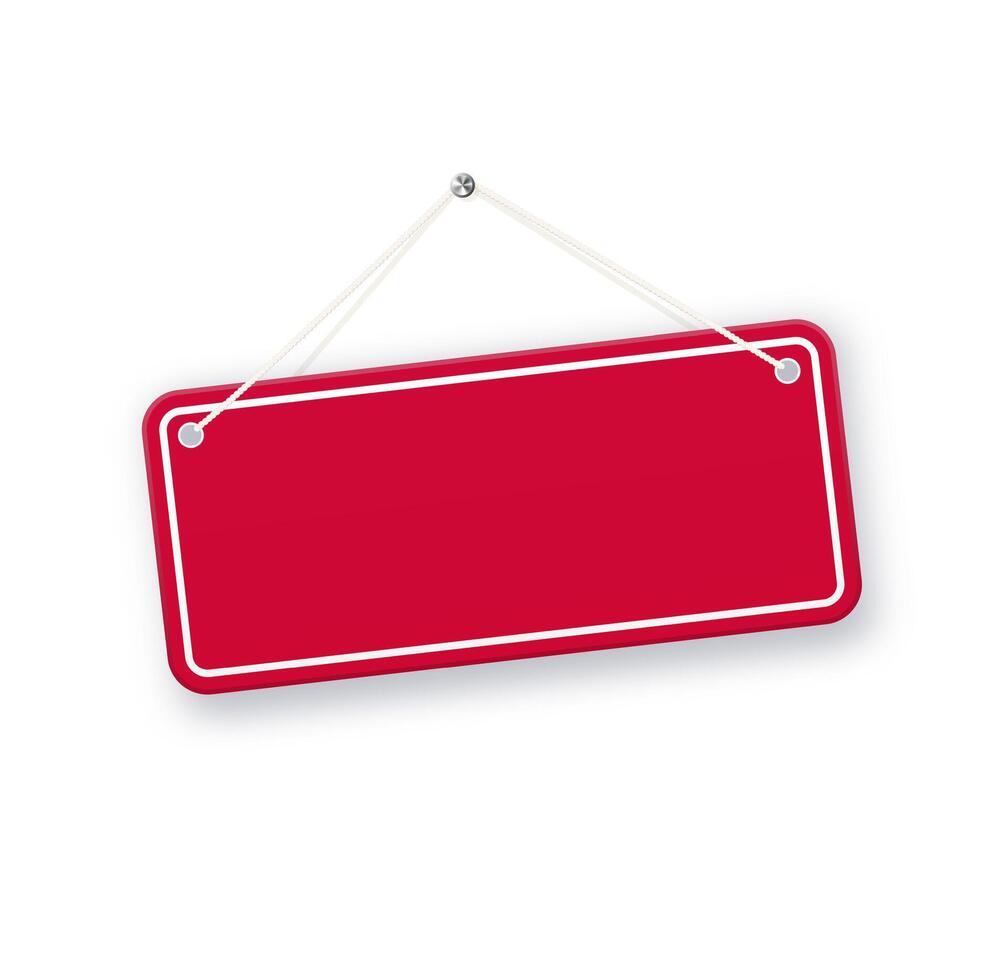 Red shop door signs hanging vector