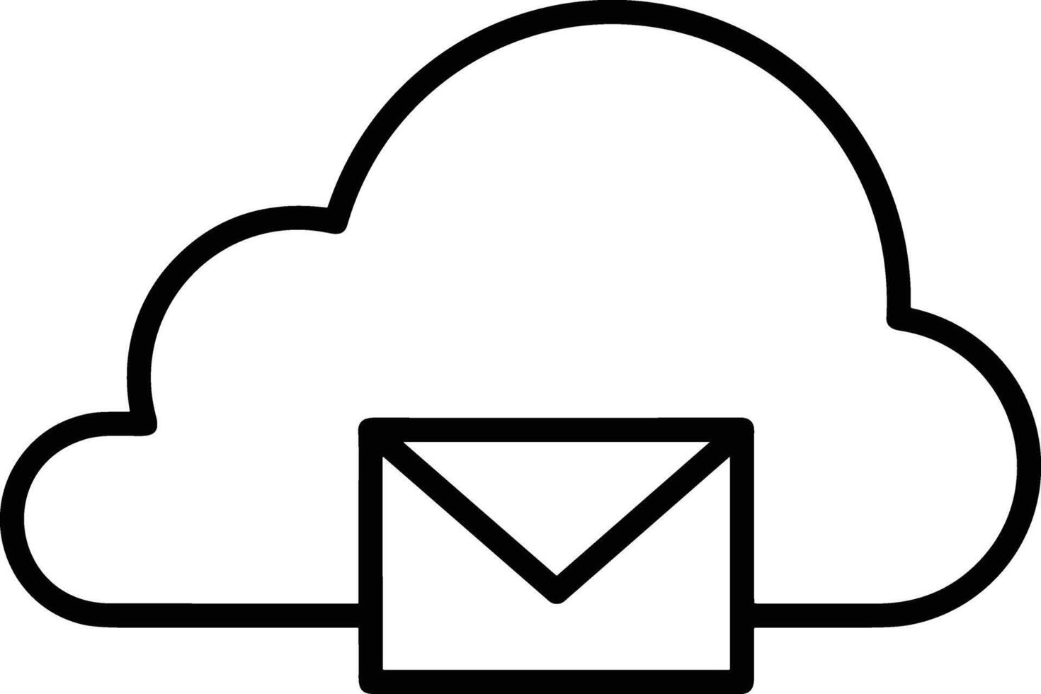 Cloud icon symbol vector image. Illustration of the hosting storage design image