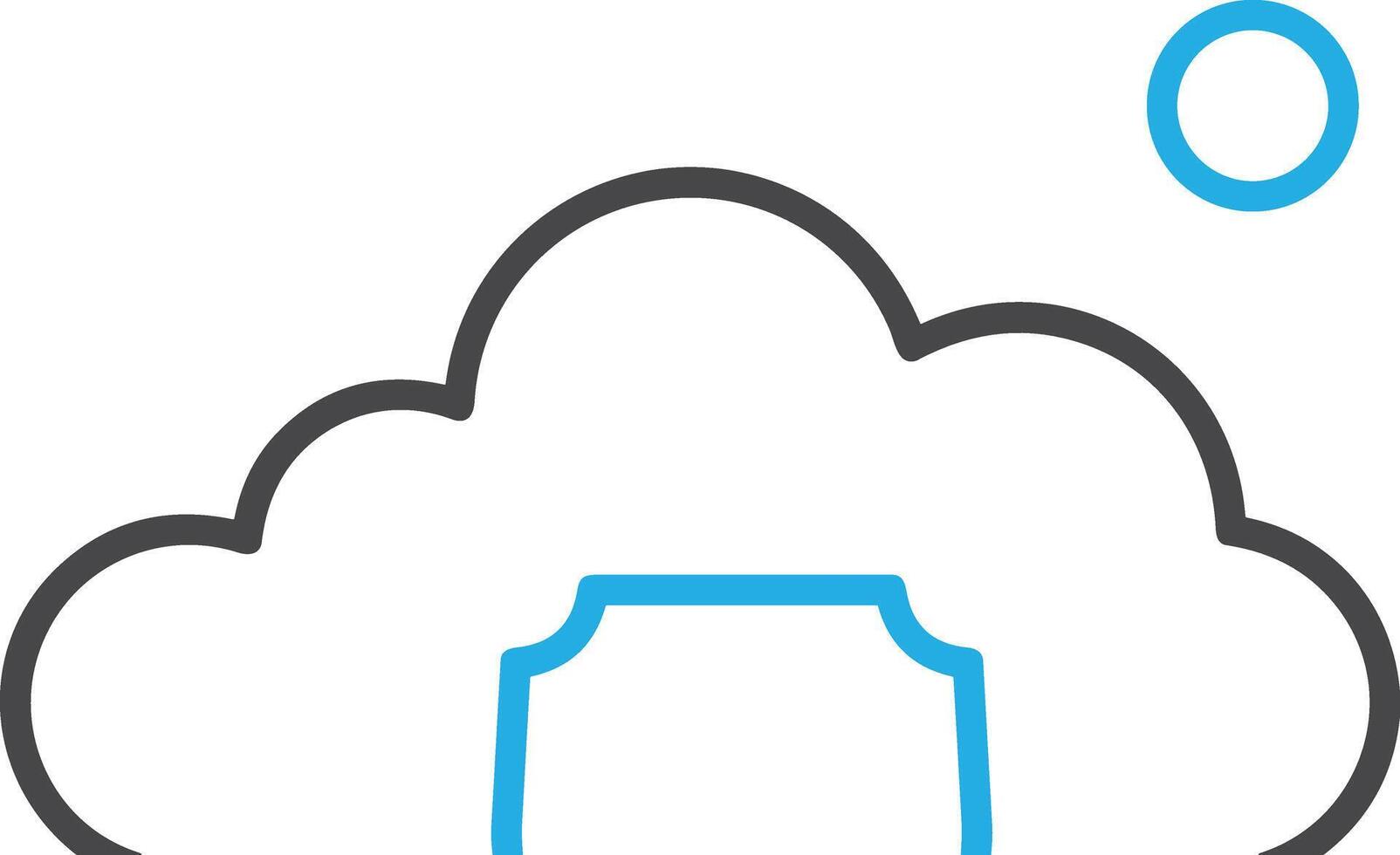 Cloud icon symbol vector image. Illustration of the hosting storage design image