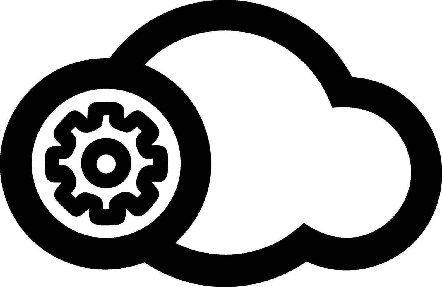 Cloud icon symbol vector image. Illustration of the hosting storage design image