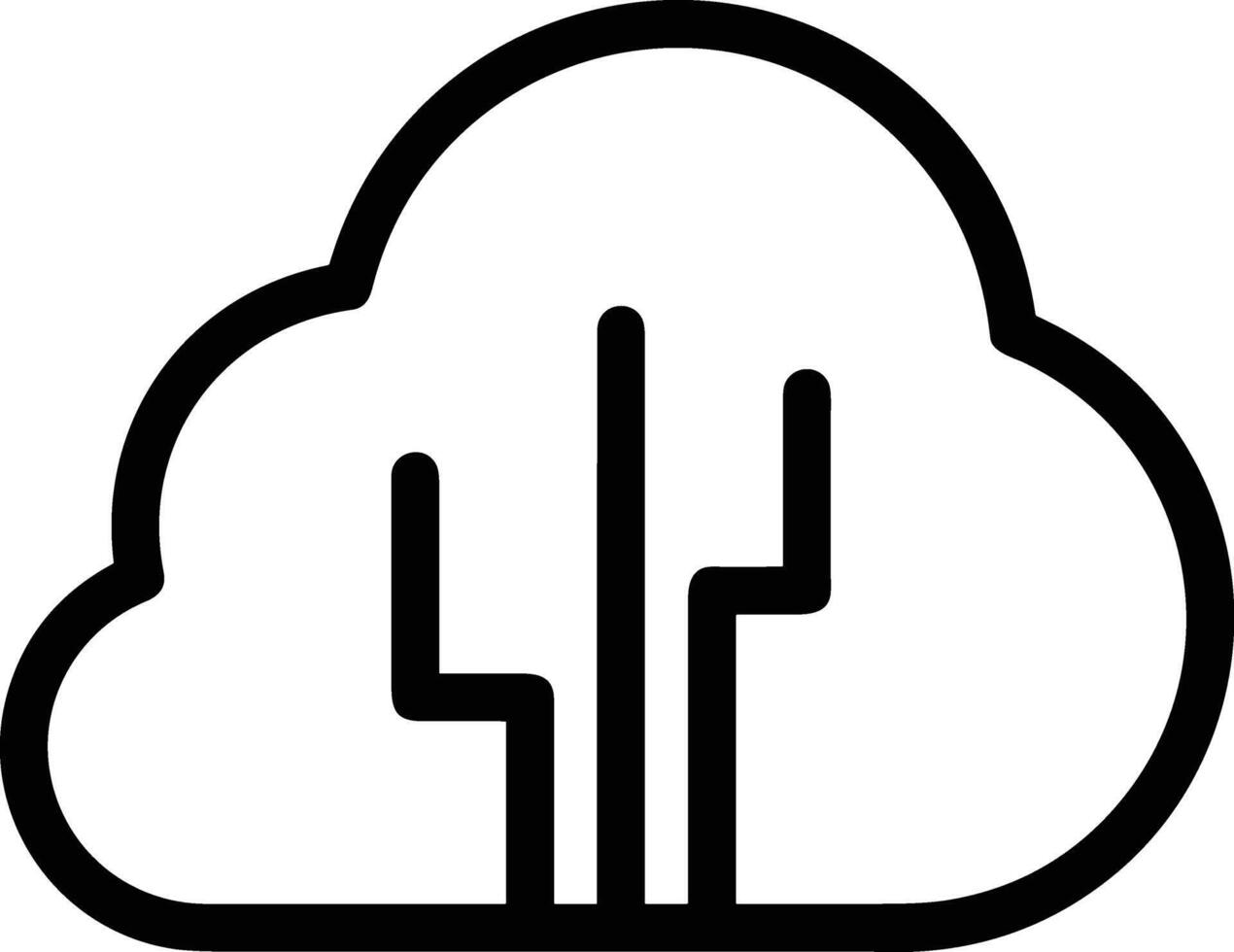 Cloud icon symbol vector image. Illustration of the hosting storage design image