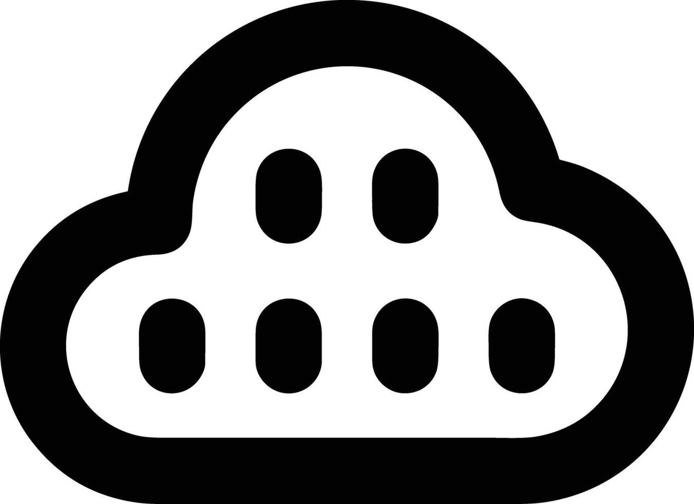 Cloud icon symbol vector image. Illustration of the hosting storage design image