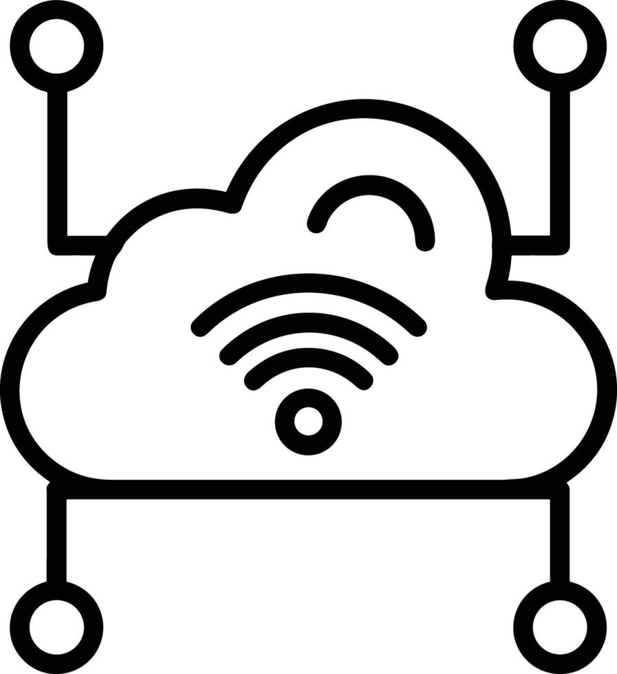 Cloud icon symbol vector image. Illustration of the hosting storage design image