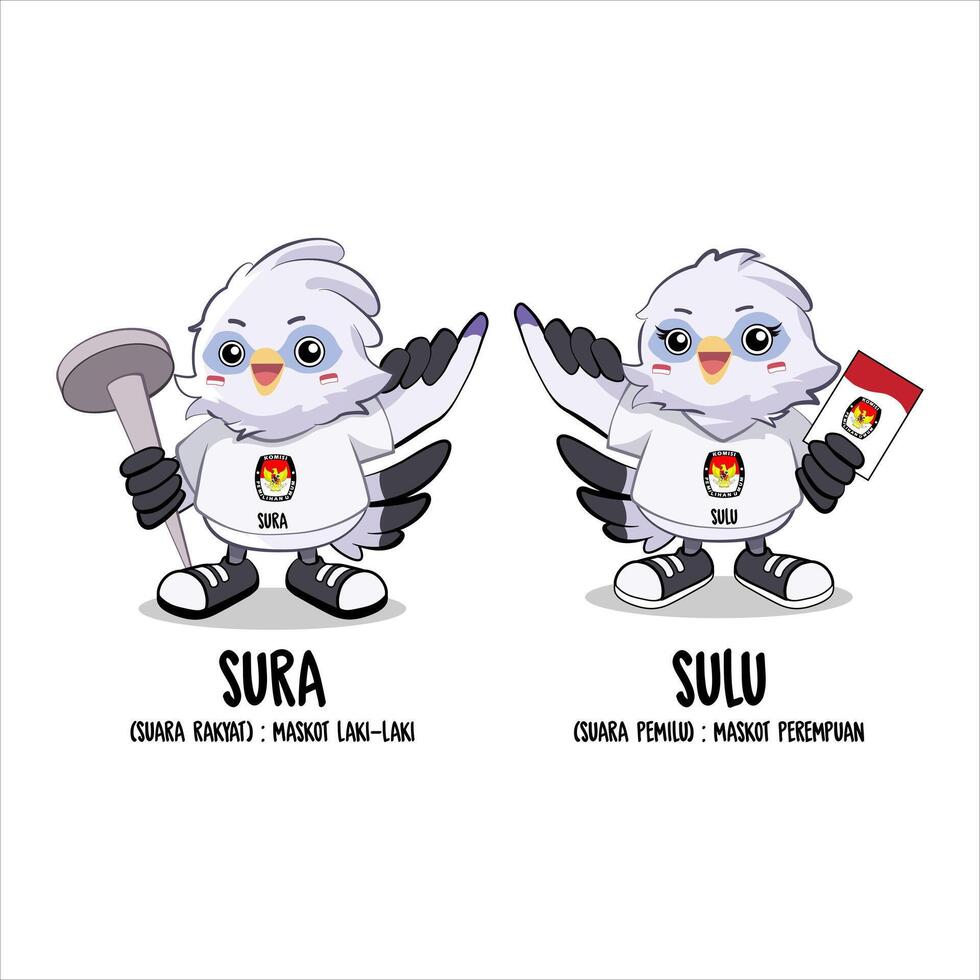 Garuda bird mascot from Indonesia for general elections vector