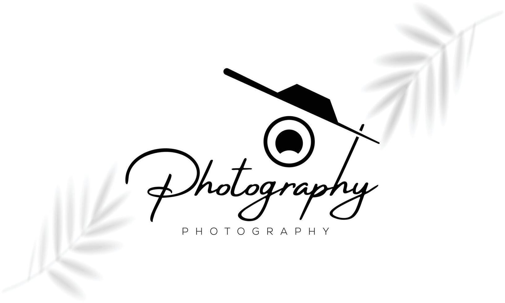 camera logo, modern photography signature logo icon vector