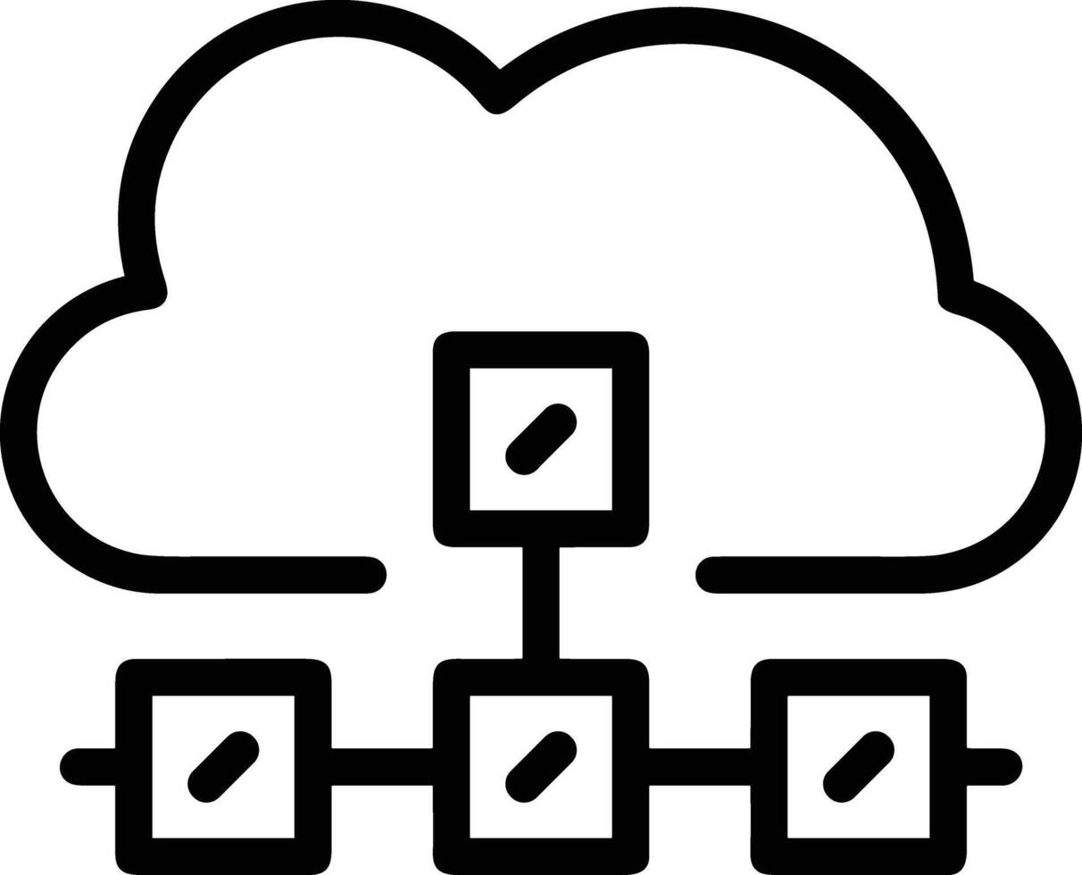 Cloud icon symbol vector image. Illustration of the hosting storage design image