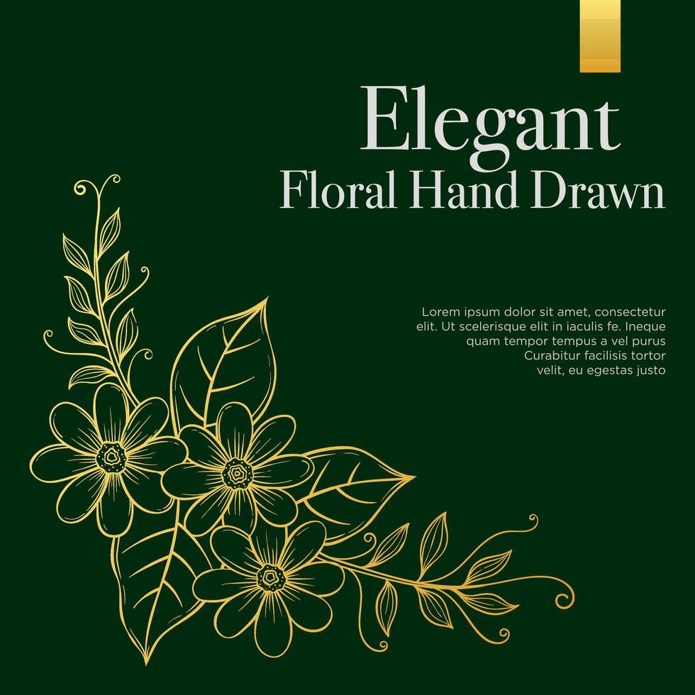 elegante floral flor mano dibujado vector antecedentes. adecuado para botánica y flor decorativo bandera modelo.