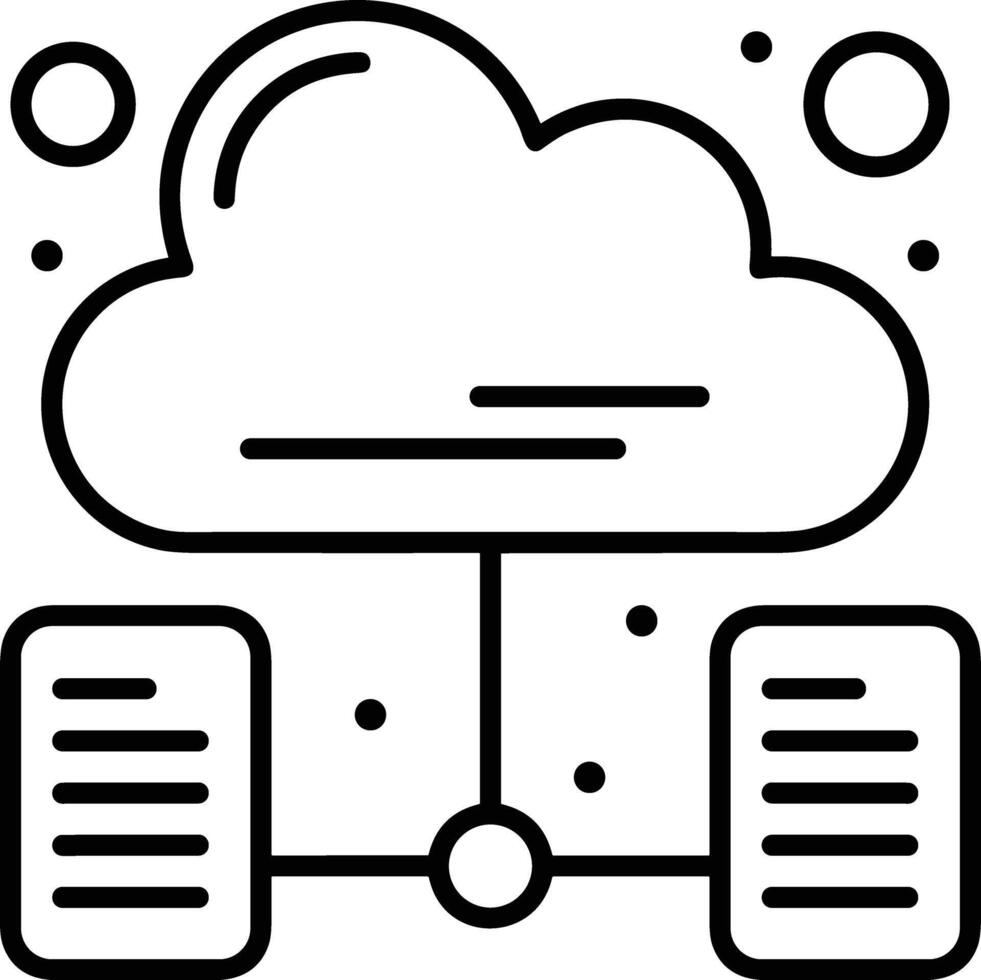 Cloud icon symbol vector image. Illustration of the hosting storage design image