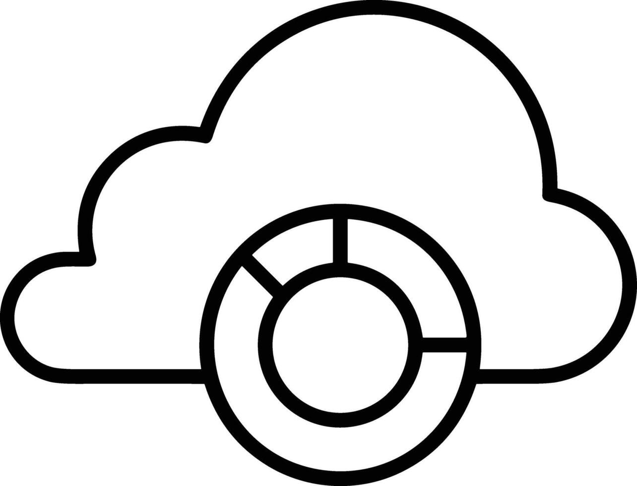 Cloud icon symbol vector image. Illustration of the hosting storage design image