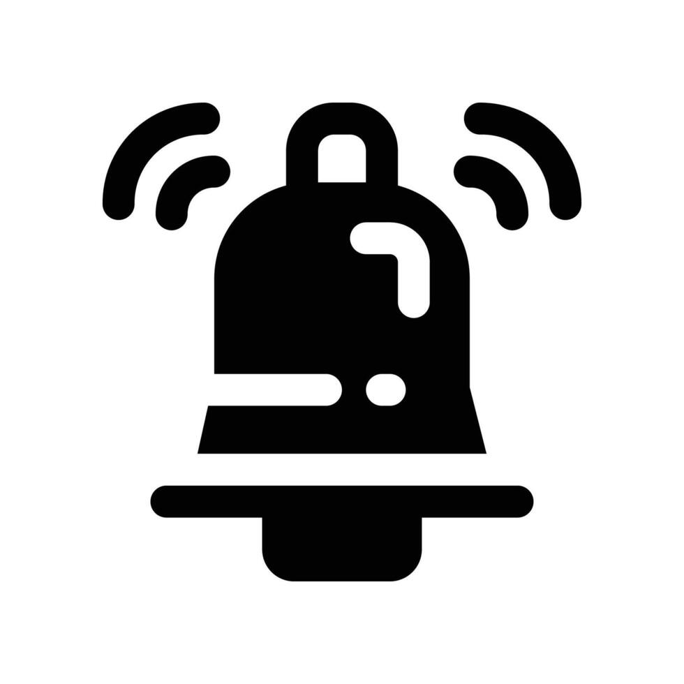 bell icon. vector glyph icon for your website, mobile, presentation, and logo design.