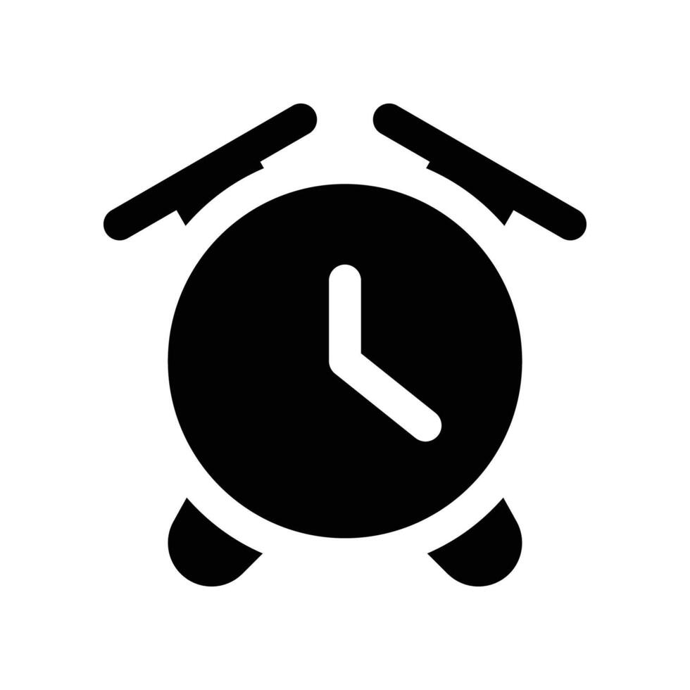 clock icon. vector glyph icon for your website, mobile, presentation, and logo design.