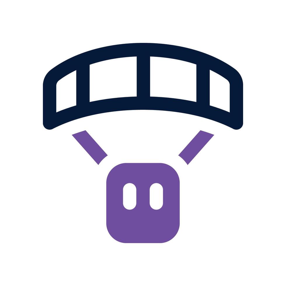parachute icon. vector dual tone icon for your website, mobile, presentation, and logo design.