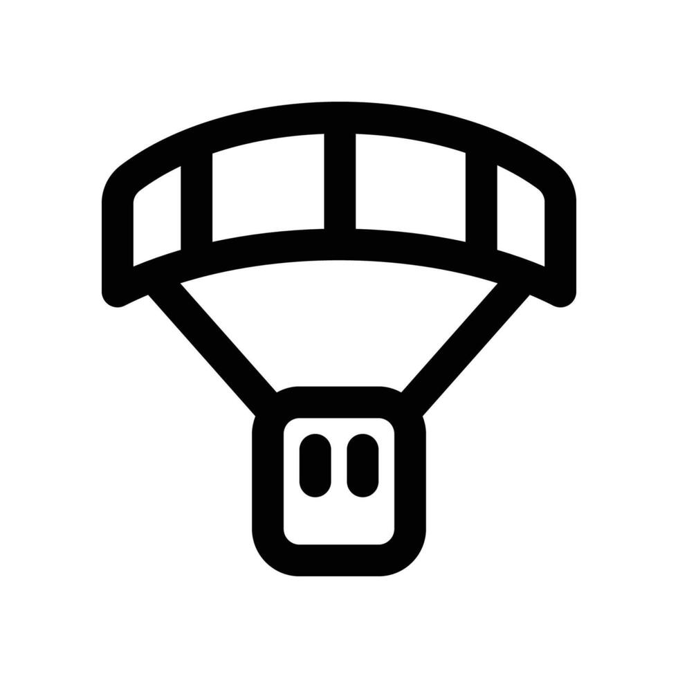 parachute icon. vector line icon for your website, mobile, presentation, and logo design.