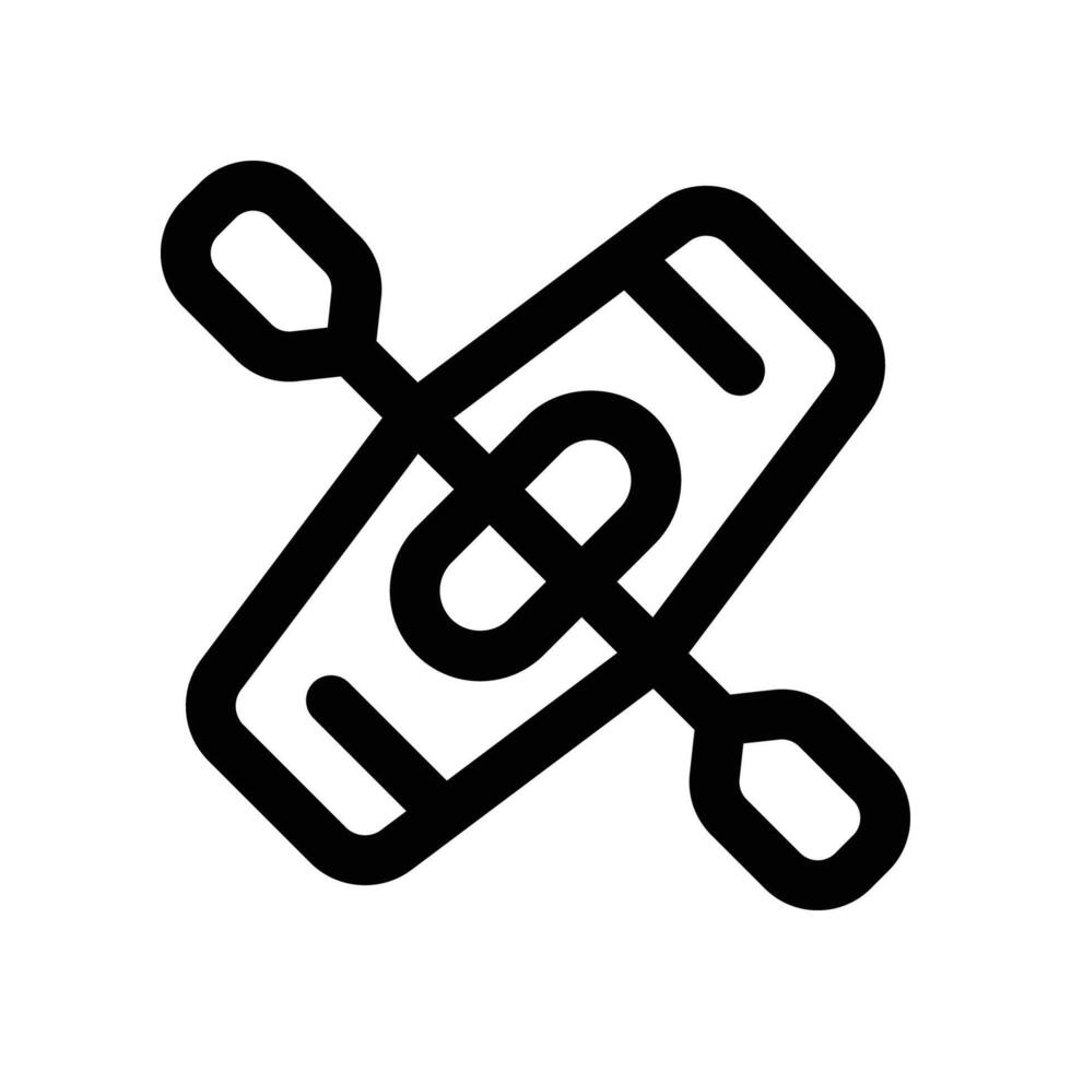 canoe icon. vector line icon for your website, mobile, presentation, and logo design.